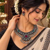 Royal Design oxidised Saaj Necklace