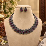 💗 Pink Motive oxidised Necklace