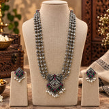 Oxidised 3-Layer Mohanmal with Pendant