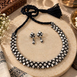 Oxidised Ashtapailu Plain Necklace