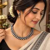 Oxidised Ashtapailu Plain Necklace