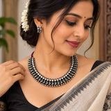 Ashtapailu Koyali Oxidised Necklace