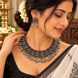 Oxidised Tirumala Shankh Necklace