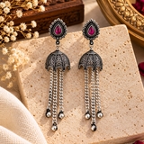 Oxidised zumka Earring