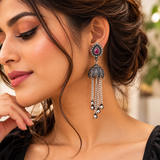 Oxidised zumka Earring