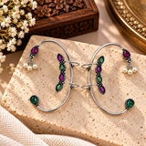 Oxidised Pota Leaf Earcuffs