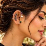 Oxidised Pota Leaf Earcuffs