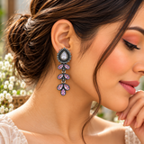 Pink Chaplet Oxidised Earrings