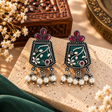 Heritage Blooming Oxidised Earrings