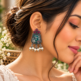 Heritage Blooming Oxidised Earrings