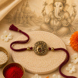 Bappa Gold Antique Rakhi