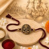Bappa Gold Antique Rakhi