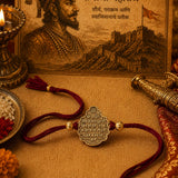 Sambhu Mudra Gold Antique Rakhi
