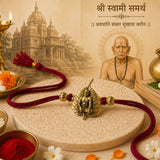 Shri Swami Samarth Gold Antique Rakhi