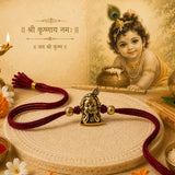 Little Krishna Gold Antique Rakhi