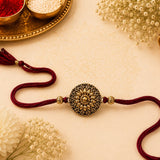 Sunflower Gold Antique Rakhi