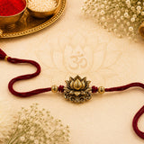 Auspicious Gold Antique Rakhi