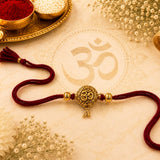 Rudraksha Gold Antique Rakhi
