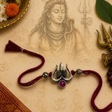 Mahadev Trishul Oxidised Rakhi