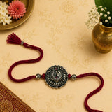 Peacock Oxidised Rakhi