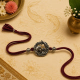 Graceful Dolphin Motif Oxidised Rakhi