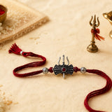Shambhu Trishul Oxidised Rakhi