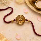Golden Ganesha Rakhi – Handcrafted Traditional Rakhi