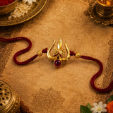 Shiva's Trishul Golden Rakhi