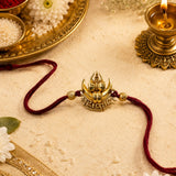 Mahakal Trishul Golden Rakhi