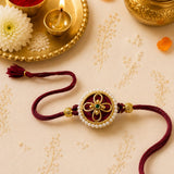 Handcrafted Heritage Golden Rakhi