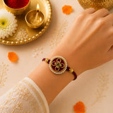 Handcrafted Heritage Golden Rakhi