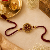 Handcrafted Heritage Golden Rakhi