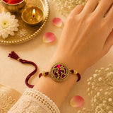 Handcrafted Heritage Golden Rakhi