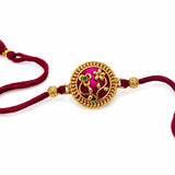 Handcrafted Heritage Golden Rakhi