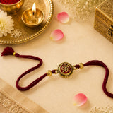 Handcrafted Heritage Golden Rakhi