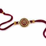 Handcrafted Heritage Golden Rakhi