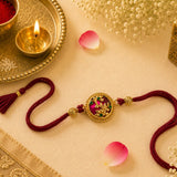 Handcrafted Heritage Golden Rakhi