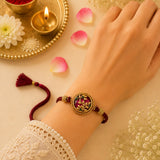 Handcrafted Heritage Golden Rakhi