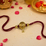Rudraksha Golden Rakhi
