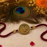 Peacock Golden Rakhi